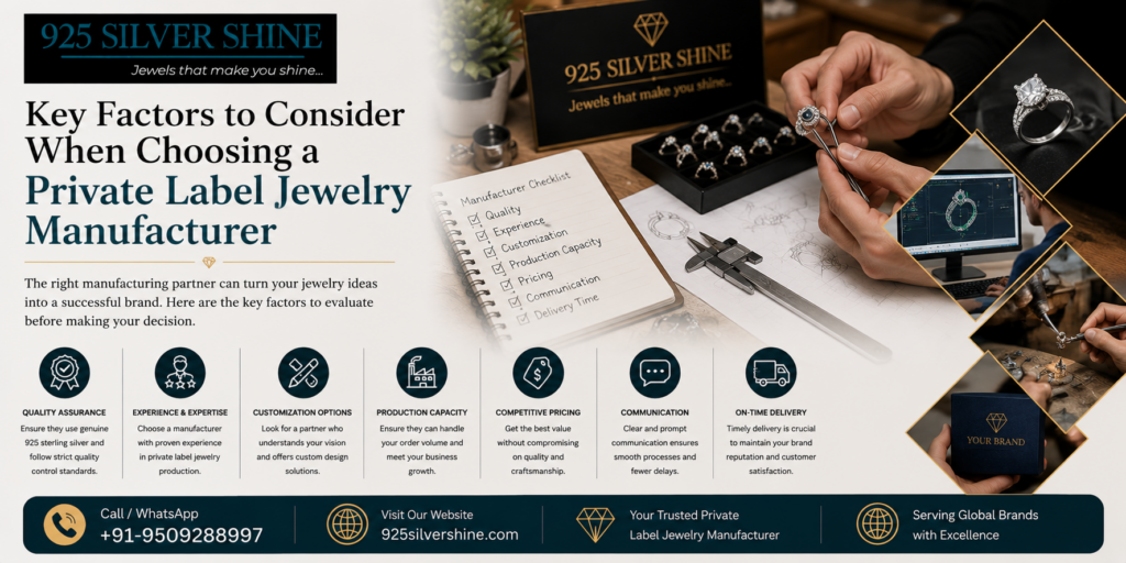 Key Factors to Consider When Choosing a Private Label Jewelry Manufacturer
