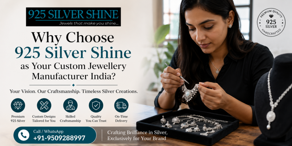 Why Choose 925 Silver Shine as Your Custom Jewellery Manufacturer India?
