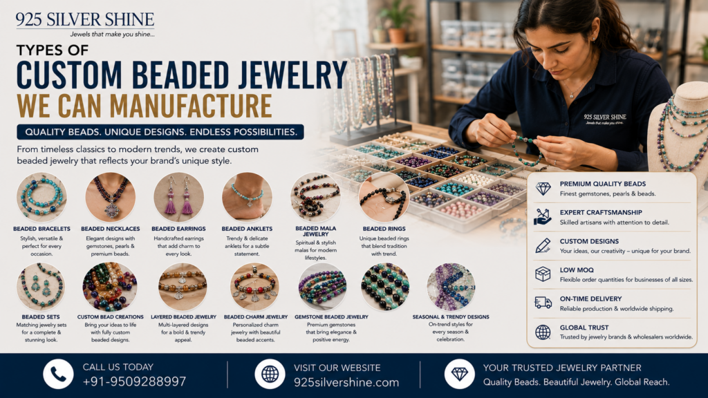 Types of Custom Beaded Jewelry We Can Manufacture