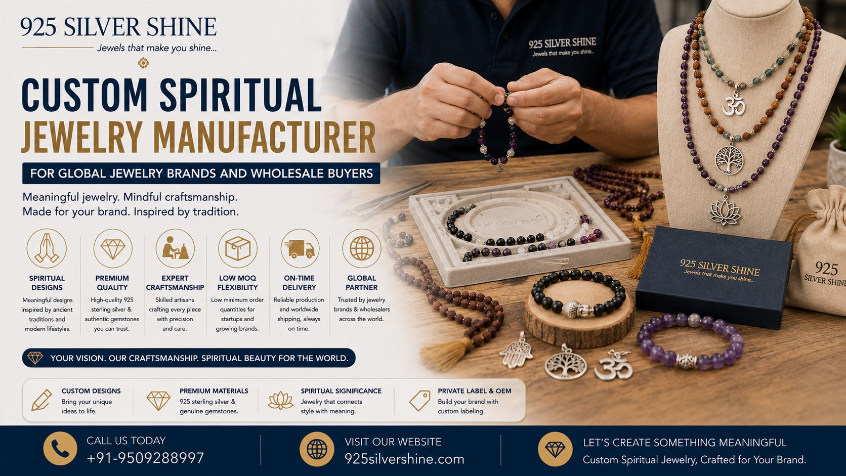 Custom Spiritual Jewelry Manufacturer for Global Jewelry Brands and Wholesale Buyers