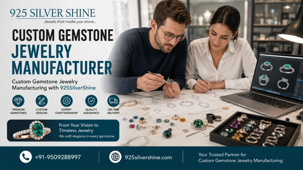 Custom Gemstone Jewelry Manufacturer: Custom Gemstone Jewelry Manufacturing with 925SilverShine