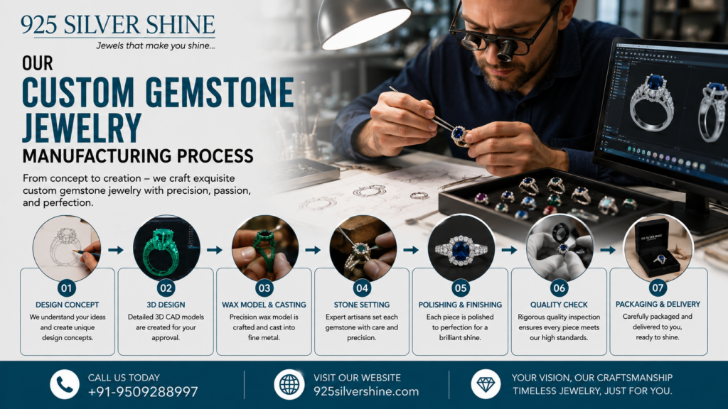 Our Custom Gemstone Jewelry Manufacturing Process