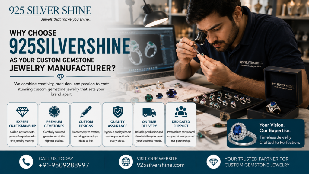 Why Choose 925SilverShine as Your Custom Gemstone Jewelry Manufacturer?
