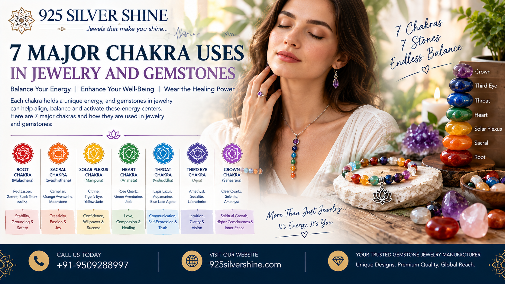 7 Major Chakra Uses in Jewelry and Gemstones