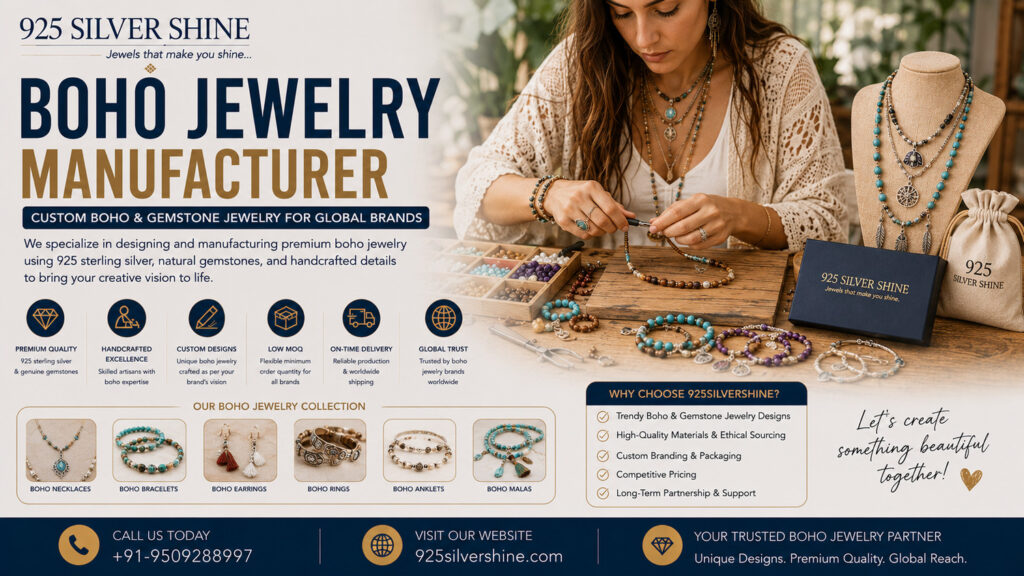 Boho Jewelry Manufacturer, Custom Boho Gemstone Jewelry