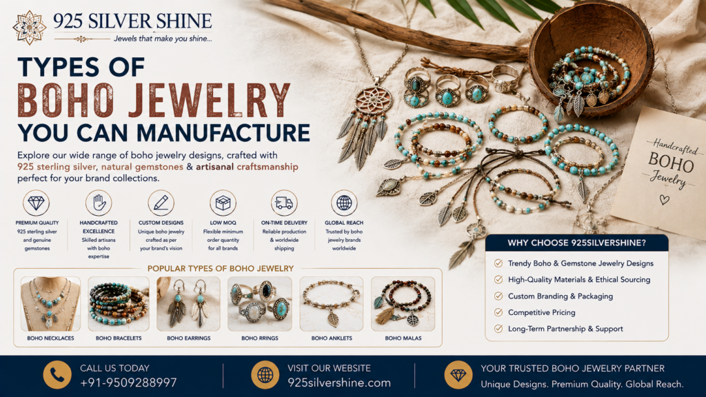 Types of Boho Jewelry You Can Manufacture