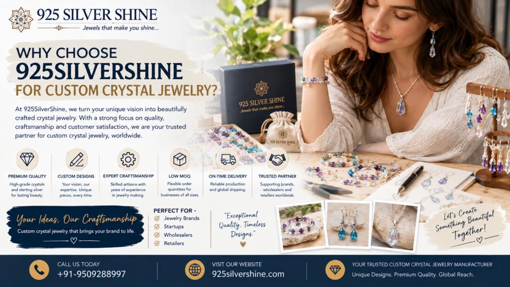 Why Choose 925SilverShine for Custom Crystal Jewelry?